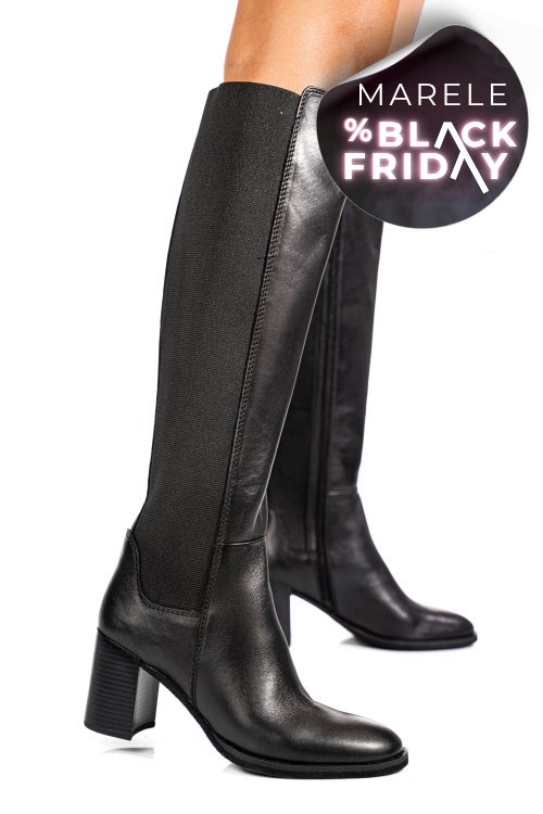 Cizme negre piele naturala 13229