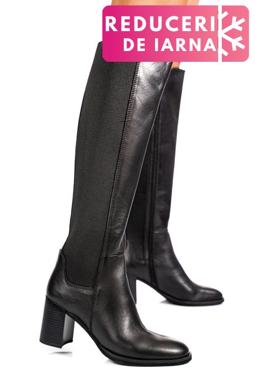 Cizme negre piele naturala 13229