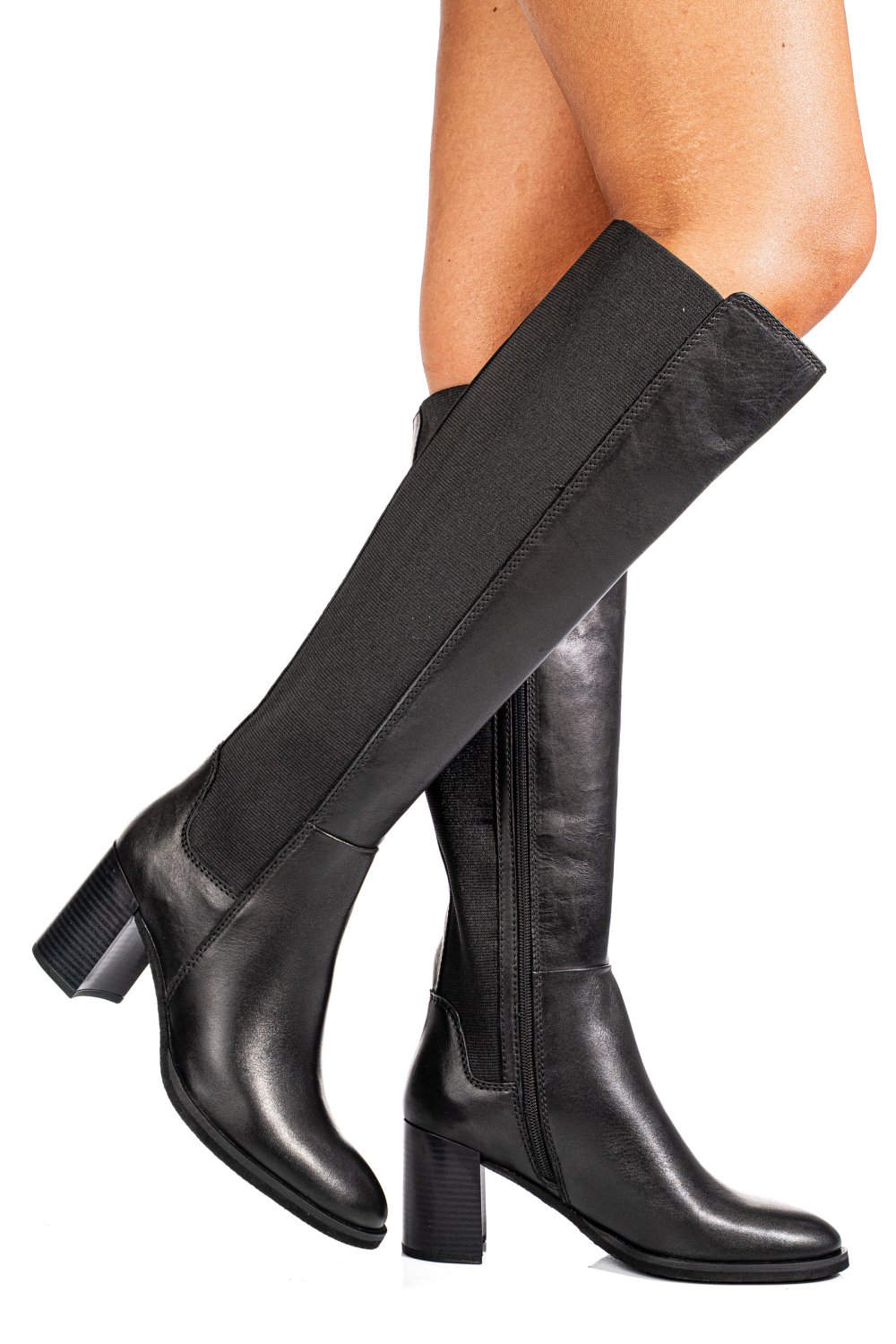 CIZME NEGRE PIELE NATURALA 13229