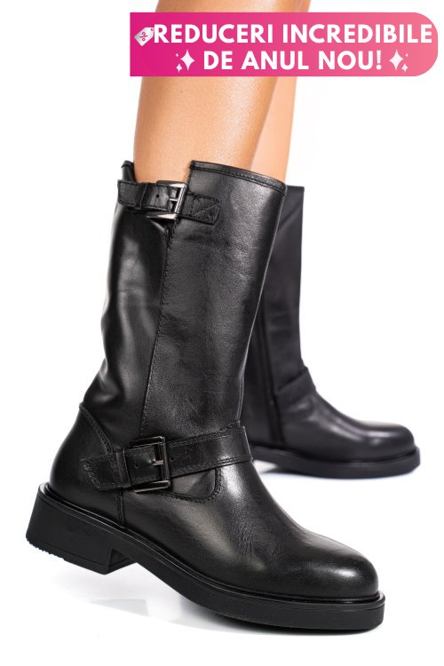Cizme dama piele naturala negre 1s773137