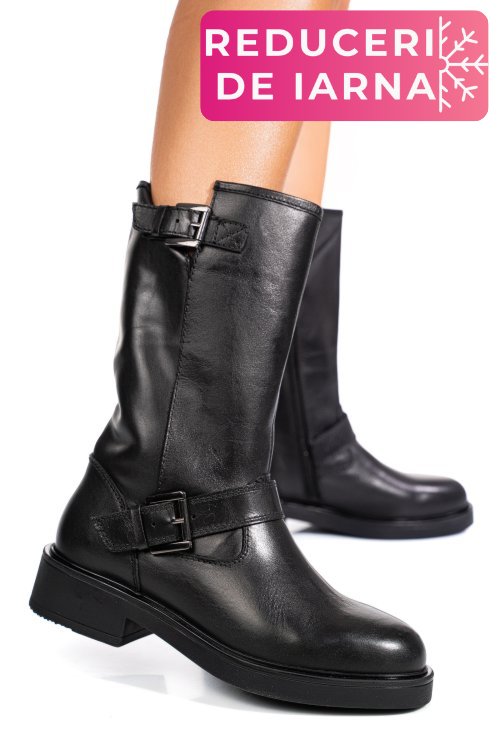 Cizme dama piele naturala negre 1s773137