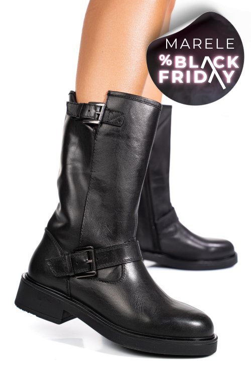 Cizme dama piele naturala negre 1s773137