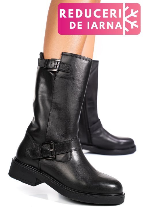 Cizme dama piele naturala negre 1s773137