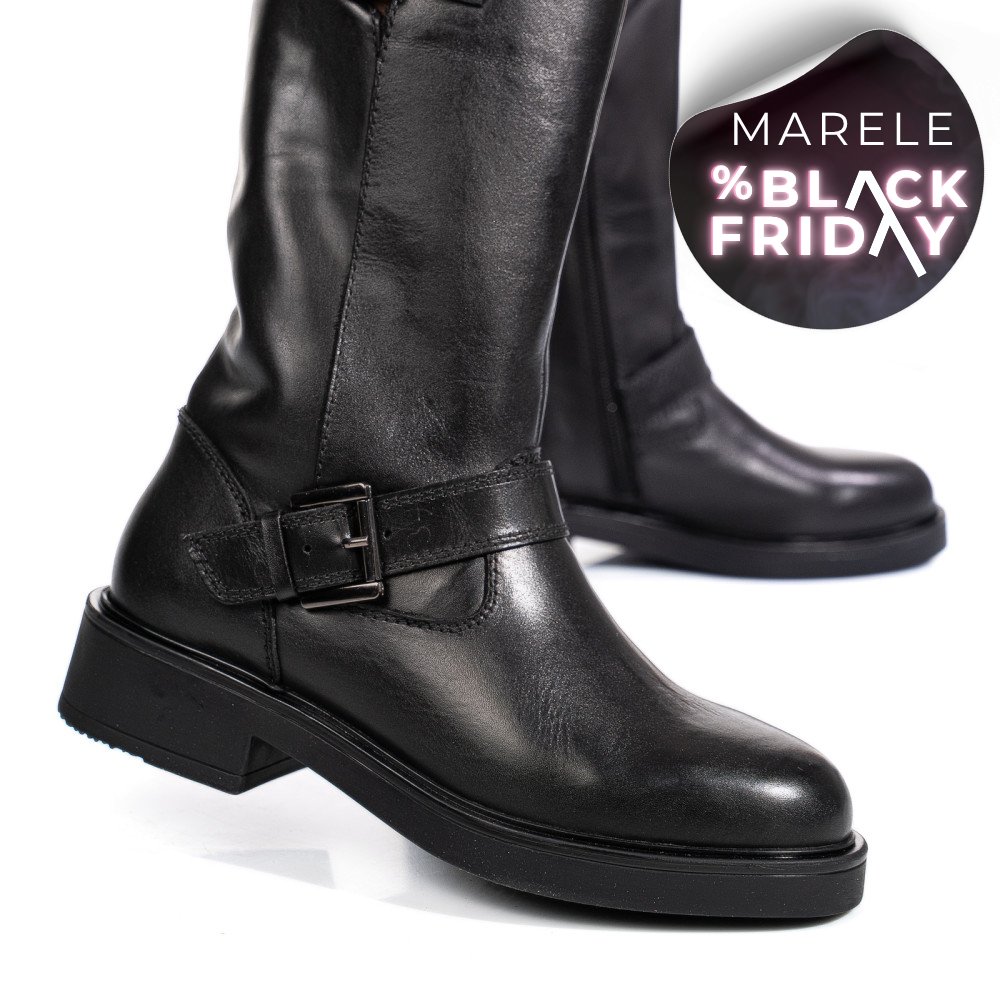 CIZME DAMA PIELE NATURALA NEGRE 1S773137