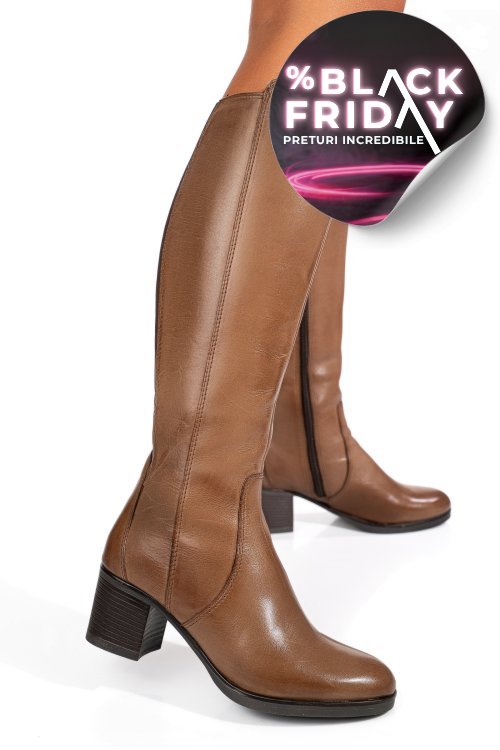 Cizme maro deschis piele naturala ws77b70h08
