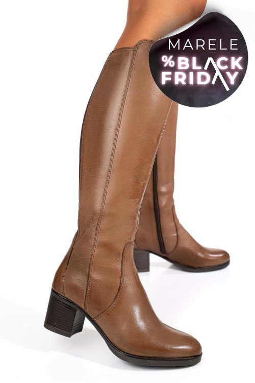 Cizme maro deschis piele naturala ws77b70h08