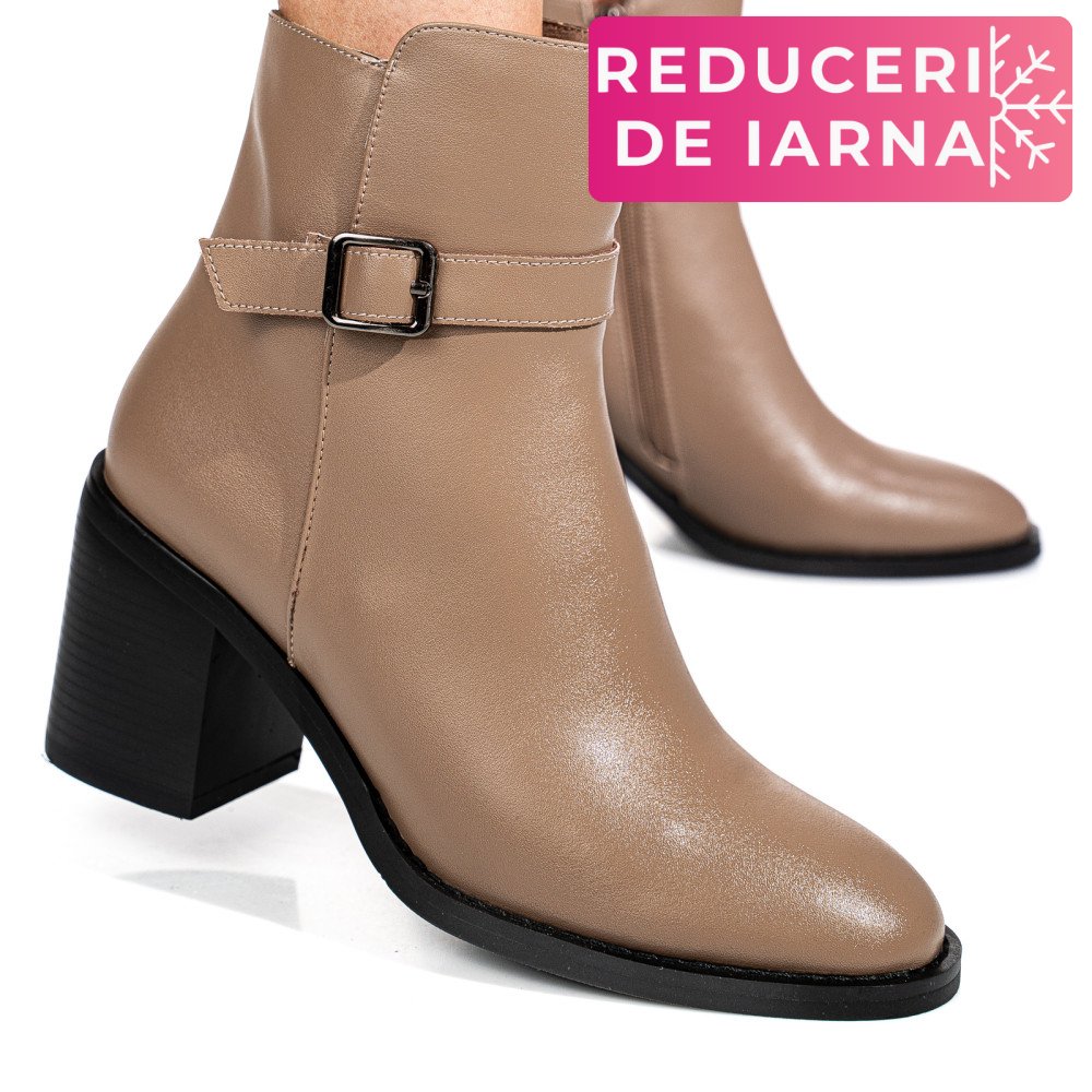 BOTINE KHAKI PIELE NATURALA SS77N5002