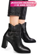 BOTINE NEGRE PIELE NATURALA SS77N5011