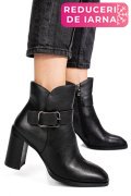 BOTINE NEGRE PIELE NATURALA SS77N5011