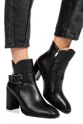 BOTINE NEGRE PIELE NATURALA SS77N5011