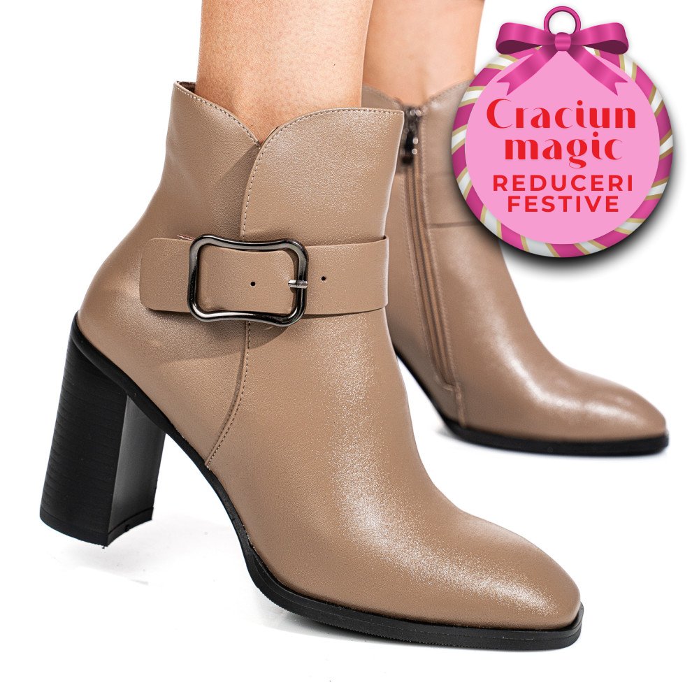 BOTINE KHAKI PIELE NATURALA SS77N5011