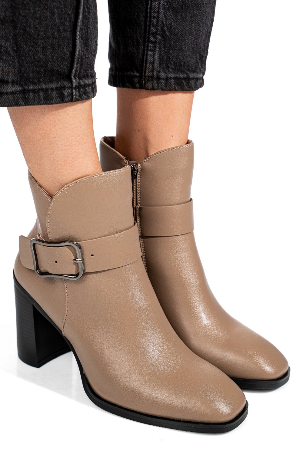 BOTINE KHAKI PIELE NATURALA SS77N5011