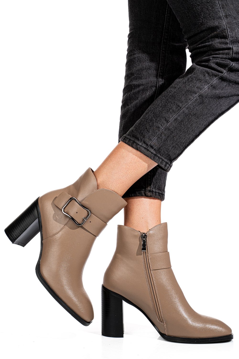 BOTINE KHAKI PIELE NATURALA SS77N5011