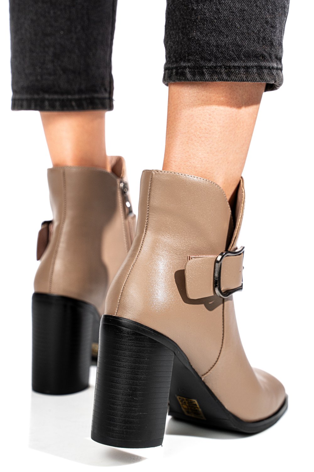 BOTINE KHAKI PIELE NATURALA SS77N5011