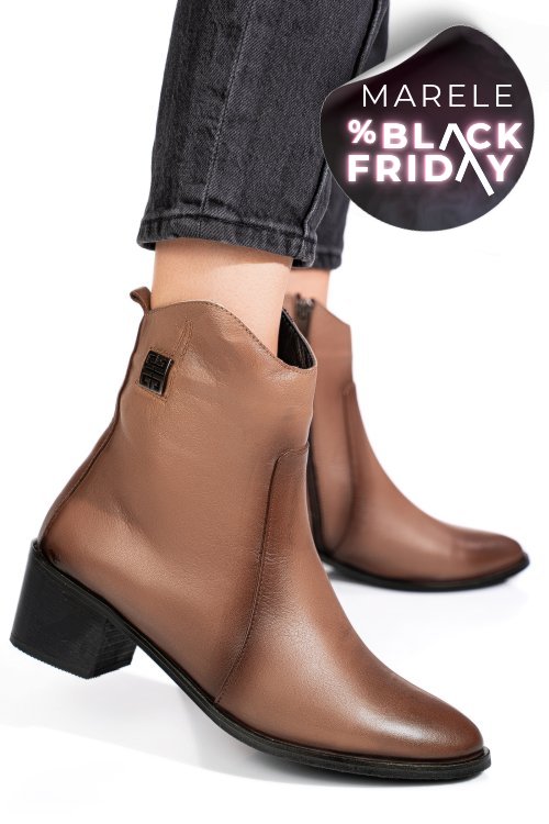 Ghete bej piele naturala 2pc551