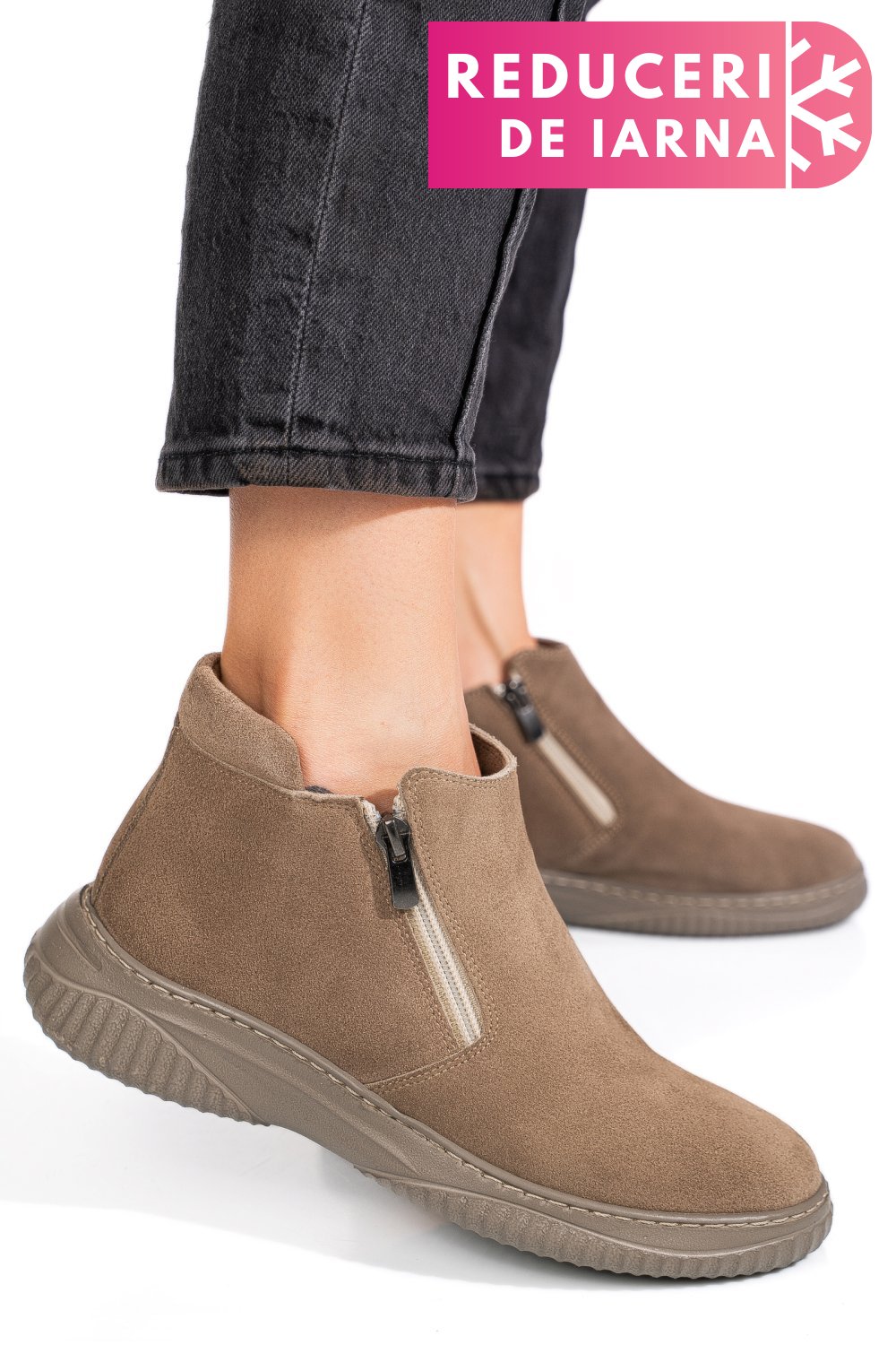 GHETE GRI PIELE NATURALA 3PC119