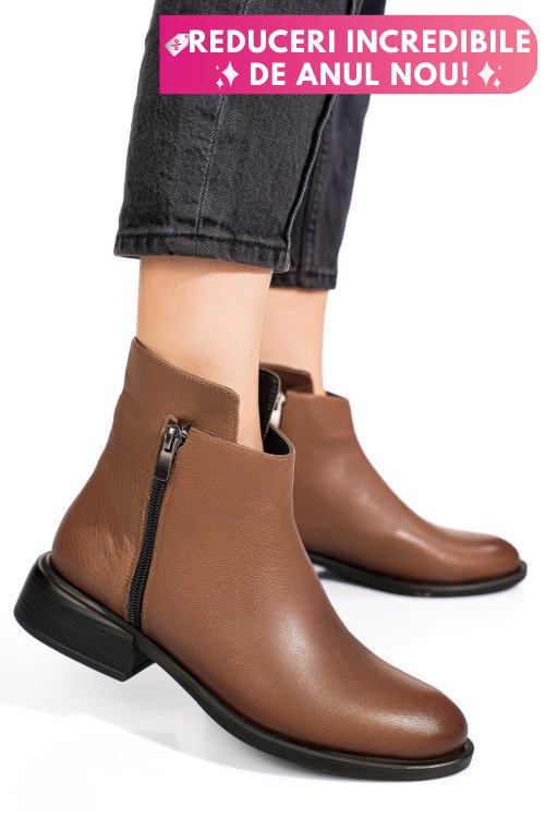 Ghete maro piele naturala 2pc504