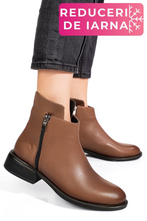 Ghete maro piele naturala 2pc504
