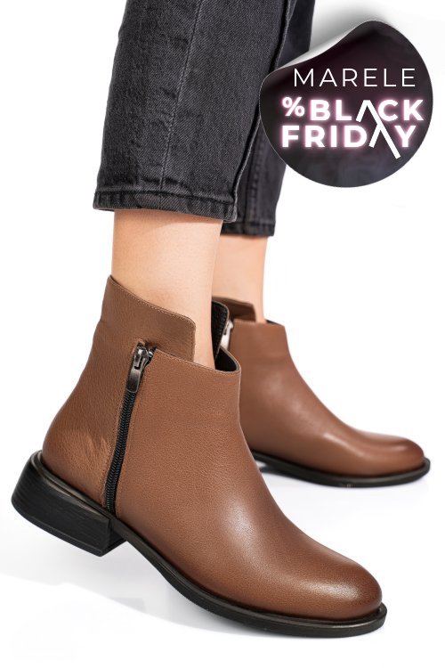 Ghete maro piele naturala 2pc504