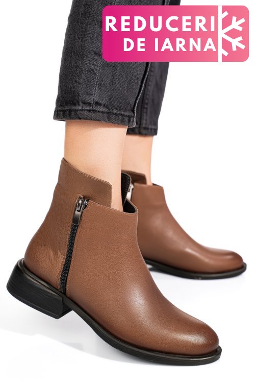 Ghete maro piele naturala 2pc504