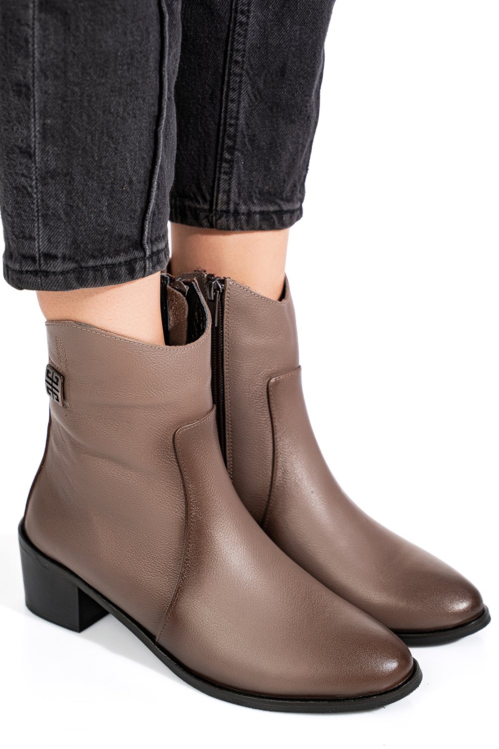 GHETE TAUPE PIELE NATURALA 2PC551