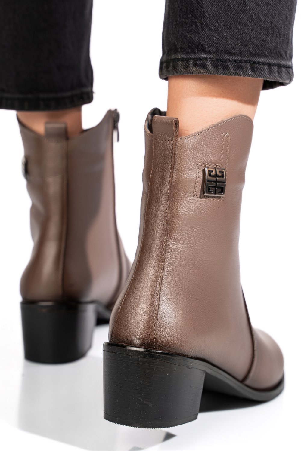 GHETE TAUPE PIELE NATURALA 2PC551