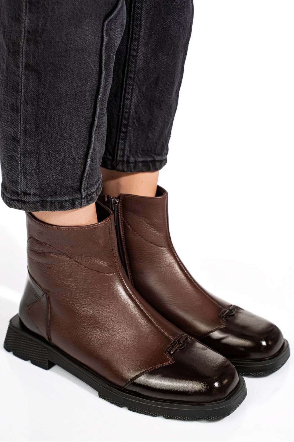 GHETE MARO INCHIS PIELE NATURALA 2S77533