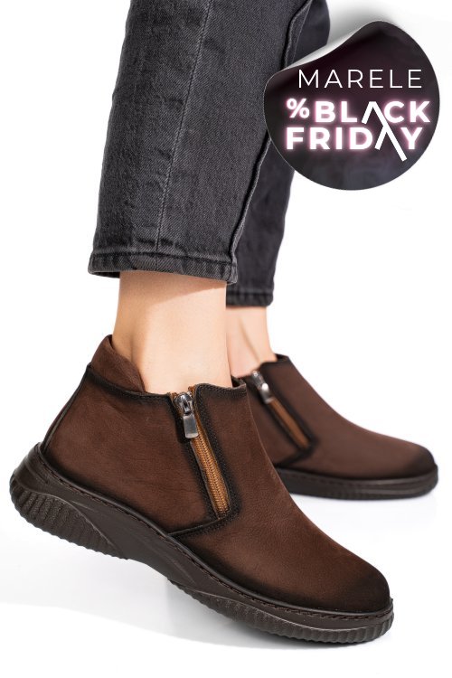 Ghete maro piele naturala 3pc119