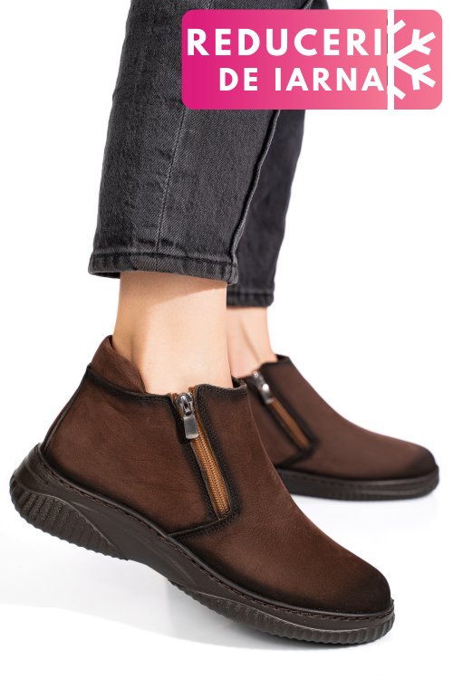 Ghete maro piele naturala 3pc119