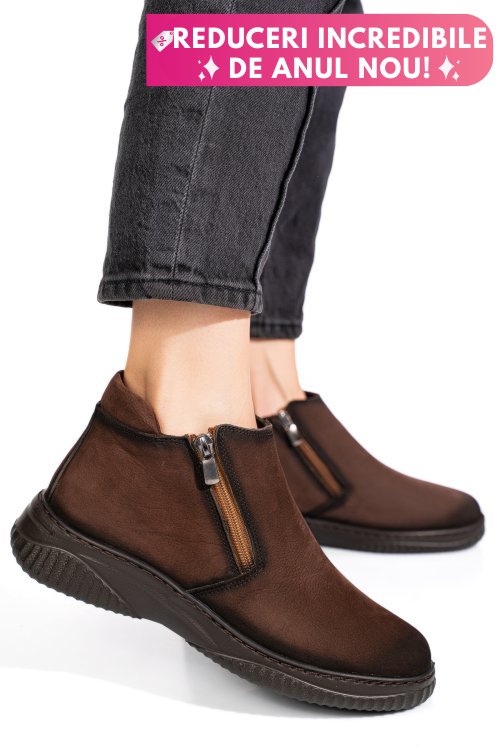 Ghete maro piele naturala 3pc119