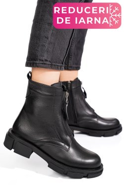 GHETE NEGRE PIELE NATURALA 0PC899