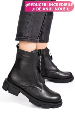 GHETE NEGRE PIELE NATURALA 0PC899