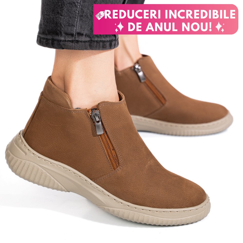 GHETE TAUPE PIELE NATURALA 3PC119