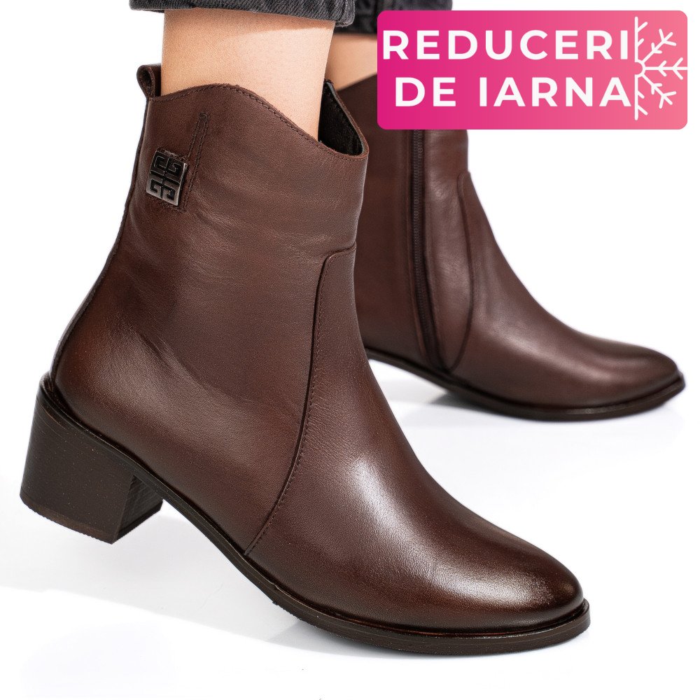 GHETE MARO INCHIS PIELE NATURALA 2PC551