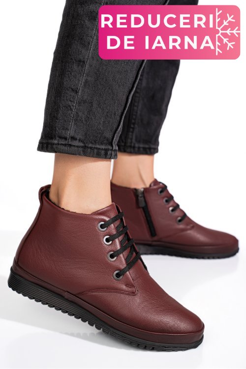 Ghete bordo piele naturala 1pc562