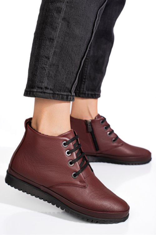 Ghete bordo piele naturala 1pc562