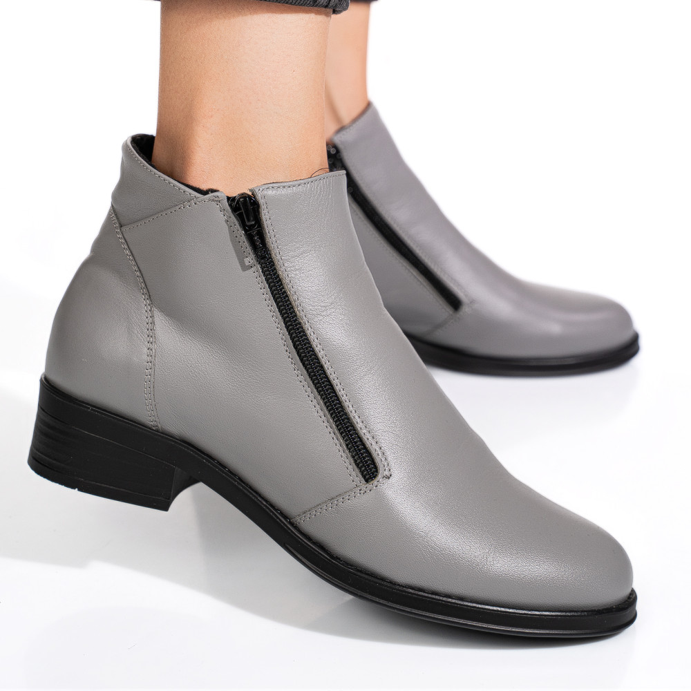 GHETE GRI DESCHIS PIELE NATURALA 0PC1