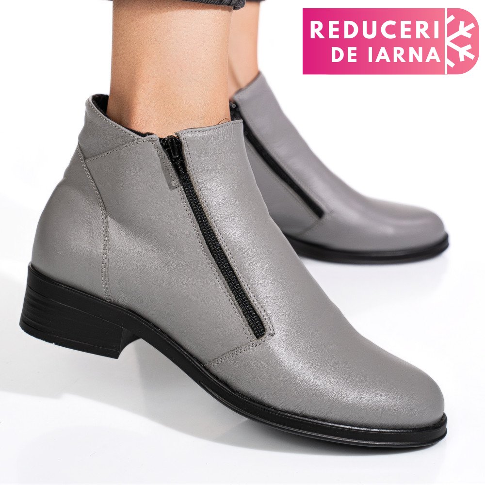 GHETE GRI DESCHIS PIELE NATURALA 0PC1