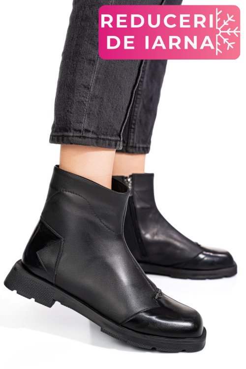 Ghete negre piele naturala 2s77533