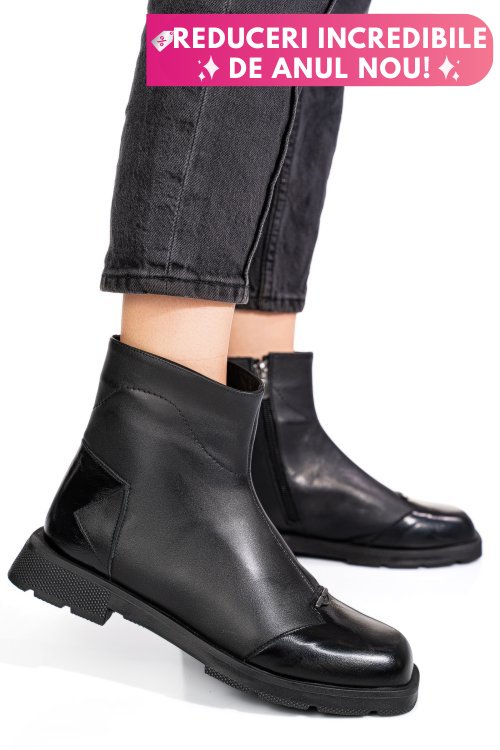 Ghete negre piele naturala 2s77533