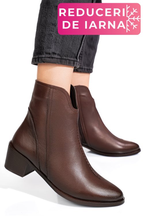 Ghete maro inchis piele naturala 4pc3000