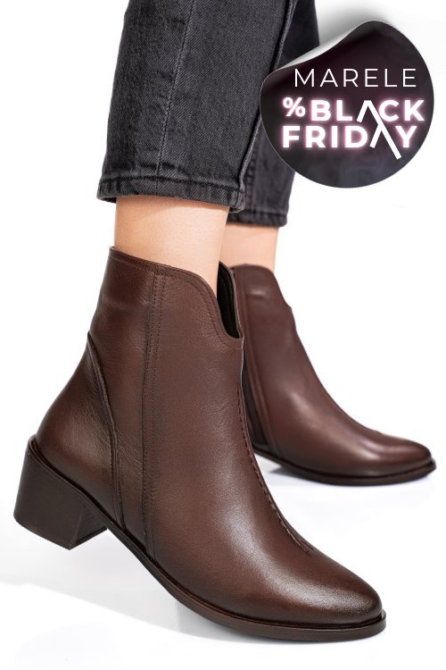 Ghete maro inchis piele naturala 4pc3000