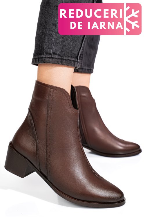 Ghete maro inchis piele naturala 4pc3000