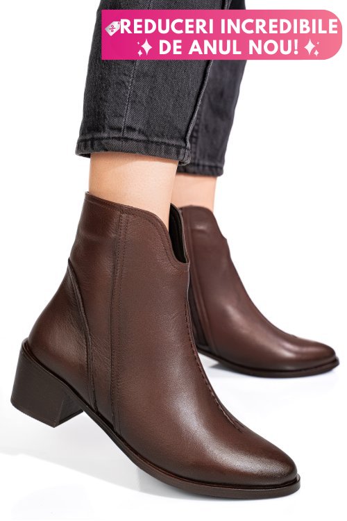 Ghete maro inchis piele naturala 4pc3000