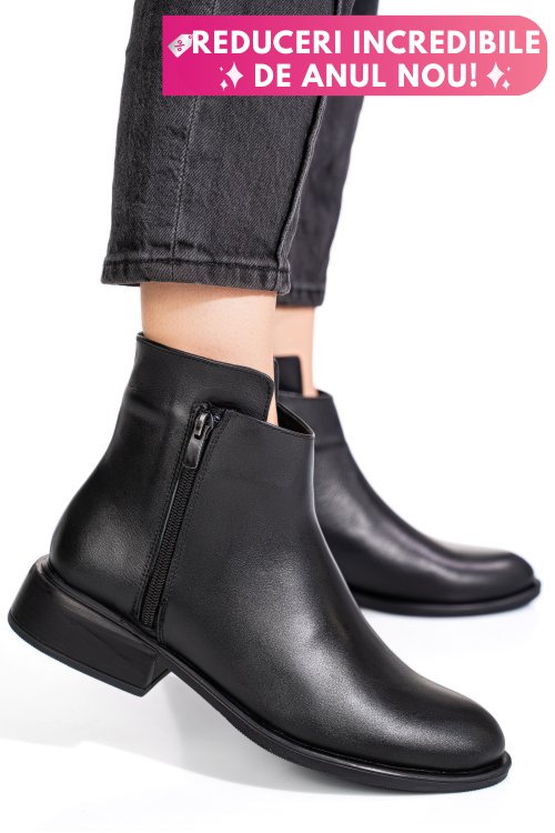 Ghete negre piele naturala 2pc504