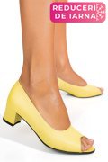 PANTOFI GALBENI DESCHIS PIELE NATURALA 1PC420A