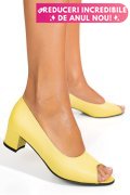 PANTOFI GALBENI DESCHIS PIELE NATURALA 1PC420A