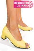 PANTOFI GALBENI DESCHIS PIELE NATURALA 1PC420A