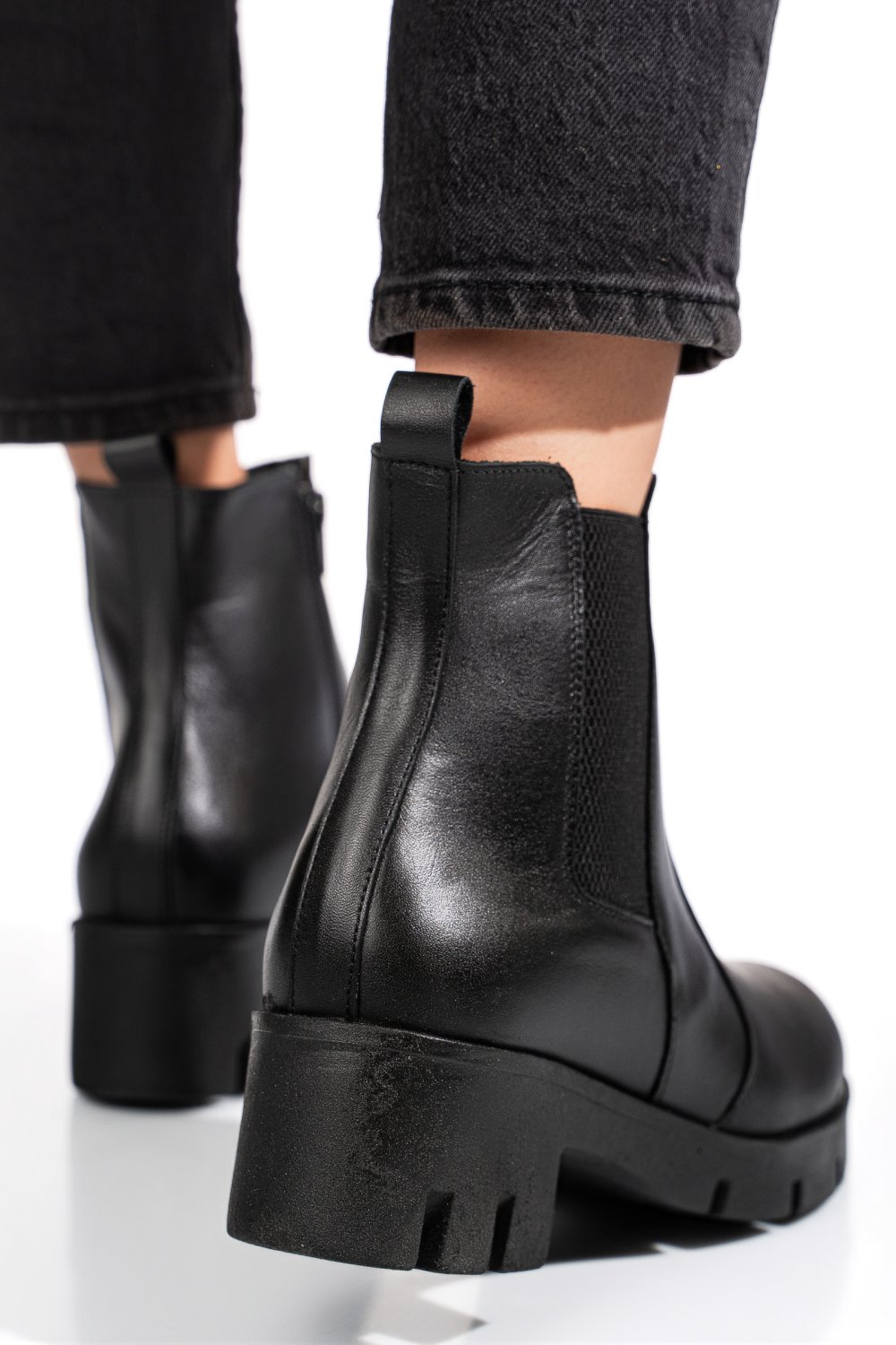 GHETE DAMA PIELE NATURALA NEGRE 9S7759