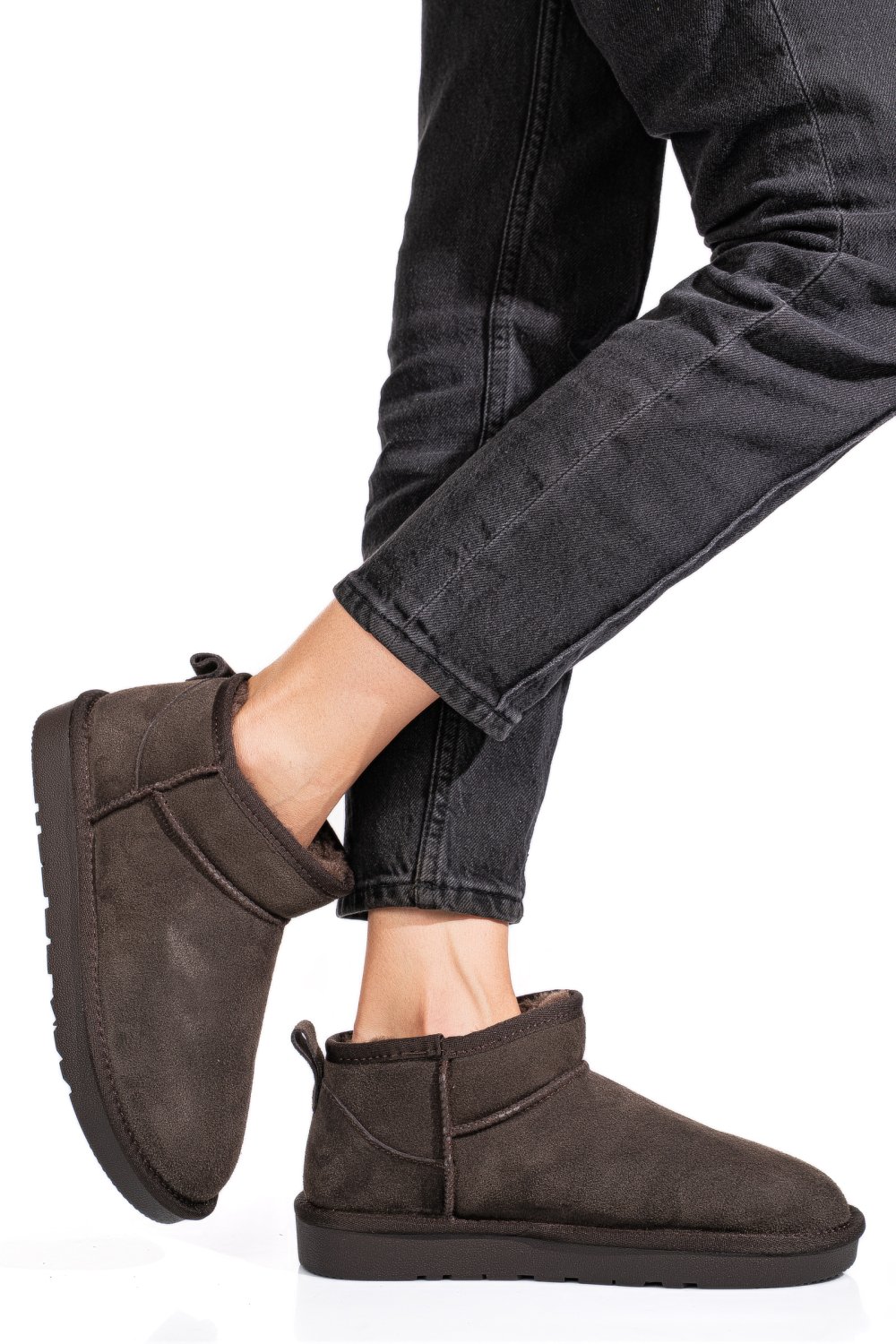 GHETE DAMA IMBLANITE PIELE NATURALA INTOARSA MARO INCHIS 1S771200